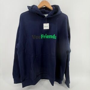 VeeFriends Navy Blue Logo Pullover Hoodie‎ Mens Large Gary Vaynerchuk NFT NWT